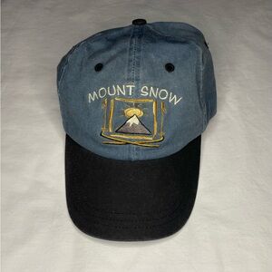 Mount Snow Embroidered Cap Adjustable Strap Back